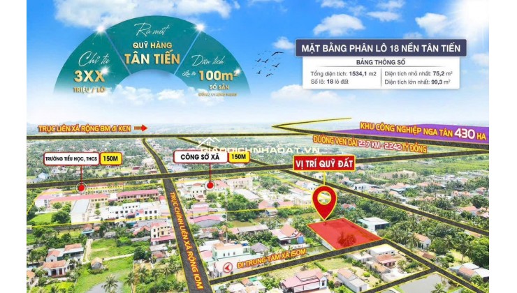 Mặt tiền : 5,5m full thổ cư .