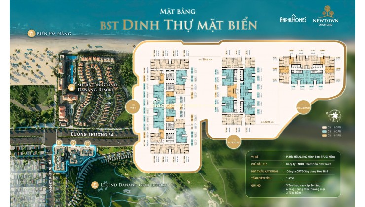 NEWTOWN DIAMOND – TÒA SAPPHIRE: NHẬN BOOKING GIỮ CHỖ CĂN HỘ BIỂN