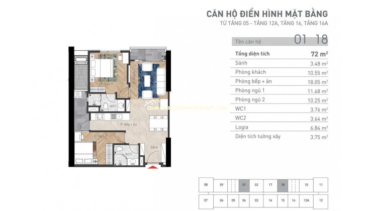 Chính chủ cắt lỗ giảm cực sâu 2PN- dự án viha complex 107 nguyễn tuân