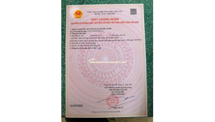 ĐẤT NỀN SÁT CỔNG LOGISTIC SÂN BAY LONG THÀNH, ĐỒNG NAI