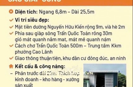 Cho thuê nhà xưởng 68 Nguyễn Hữu Kiến P. Cao Lãnh Tỉnh Đồng Tháp