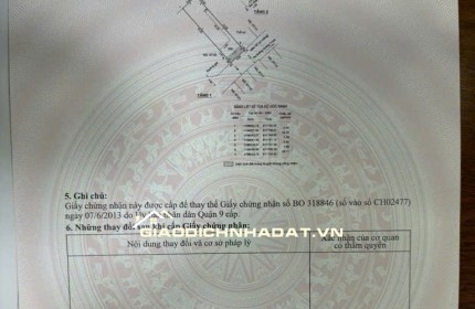 NHÀ ĐẸP 110M HẺM XE HƠI THÔNG, NGANG 5M SỔ VUÔNG VỨC GẦN TRƯỜNG HOA LƯ , P. Tăng Nhơn Phú B , Q9 CHỈ 9TỶ TL