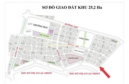 Bán lô đất hoa hậu hàng hiếm khu dịch vụ Vân Canh 25,2 ha