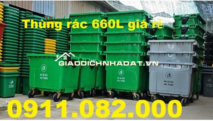 Mẫu thùng rác nhựa giá rẻ tại an giang- thùng rác 120l 240l dày chất lượng-lh 0911082000