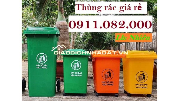 Mẫu thùng rác nhựa giá rẻ tại an giang- thùng rác 120l 240l dày chất lượng-lh 0911082000