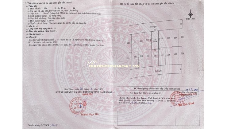 Sở hữu ngay đất biệt thự đồi Bảo Lộc 128,4m² chỉ 1,2 tỷ – View hồ, khí hậu mát lành, sổ riêng từng nền