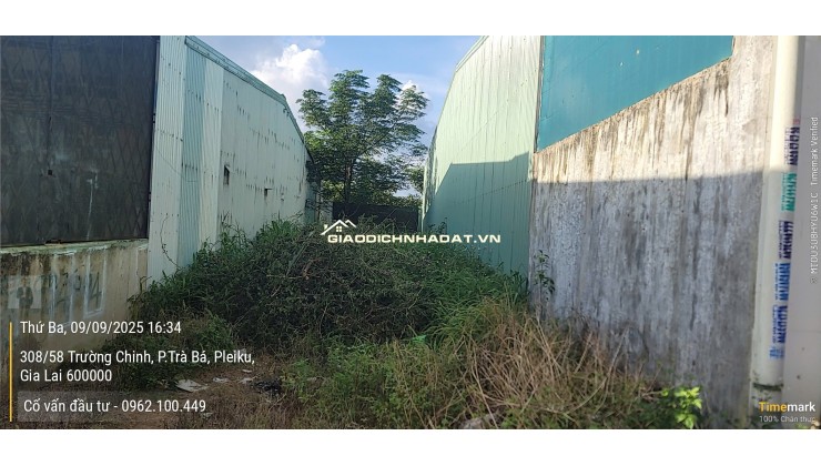 ĐẤT HẺM CHÍNH 308 TRƯỜNG CHINH LIỀN KỀ UBND P.HỘI PHÚ, CHỢ NƠ TRANG LONG