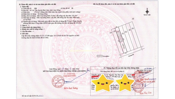 BÁN LÔ ĐẤT PHƯỜNG 2 BẢO LỘC GẦN NGÃ NĂM ĐAMBRI (NHÁNH KHÚC THỪA DỤ)