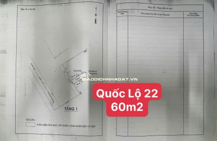 Bán nhà 60m2 mặt tiền Quốc Lộ 22 , Phường Trung Mỹ Tây Q12