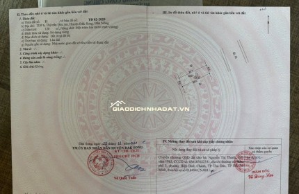 Bán lô đất thổ cư mặt tiền Quốc Lộ 14 vị trí siêu đẹp