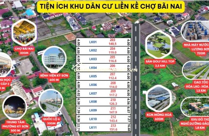 Đất sát đường QL6 Kỳ Sơn, Hòa Bình giá rẻ 460tr - 119m, mt 4m