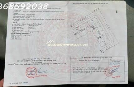 GẤP : BÁN CHUNG CƯ VĨNH ĐIÊM TRUNG NHA TRANG