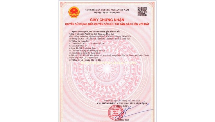 Bán  đất dự án đẹp ở mặt tiền QL19 Quy Nhơn Giá chỉ từ 2,2 tỷ/lô diện tích 80m2, Hỗ trợ trả góp không lãi suất