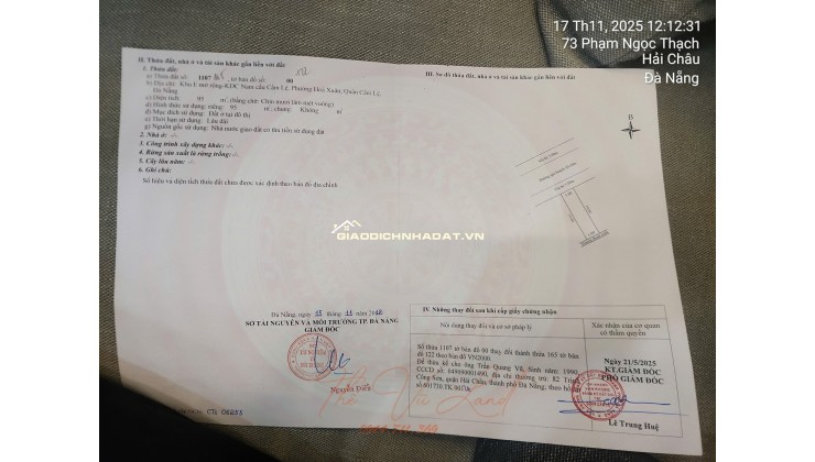 Chủ cần tiền ra nhanh.
Đường 10,5m. Võ Văn Ngân giá 5,950 tỷ- hoà xuân
Lh: 0843.222222 chính chủ