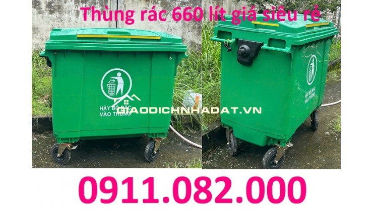 Cung cấp thùng rác phân loại giá rẻ tại đồng tháp- thùng rác 120l- lh 0911082000