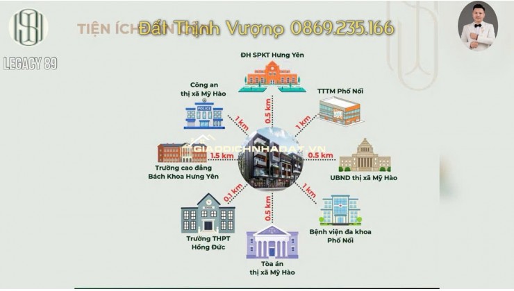 Nhận booking LEGACY 89 ( CĐT Hưng Hải ) địa chỉ độc đắc Nhất Phường Mỹ Hào, Hưng Yên