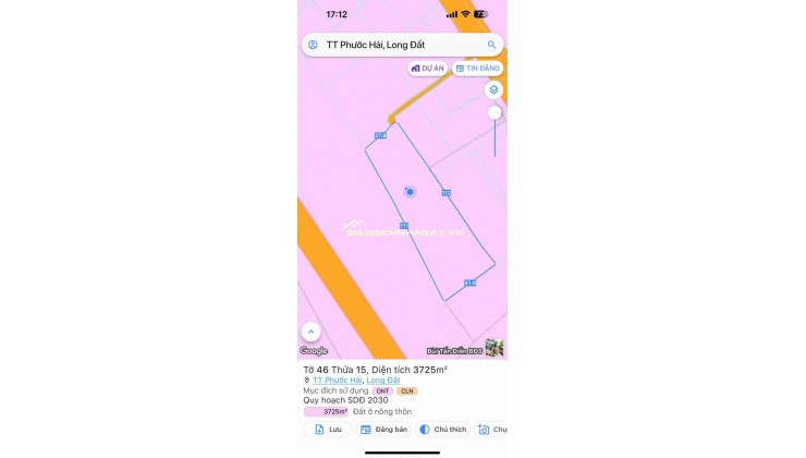Chính chủ gửi bán đất ngay Mỹ Thuận-Long Mỹ-Bà Rịa (Phước Hải Long Đất mới,gần trường cấp 3 Dương Bạch Mai- Bà Rịa) -0909808615