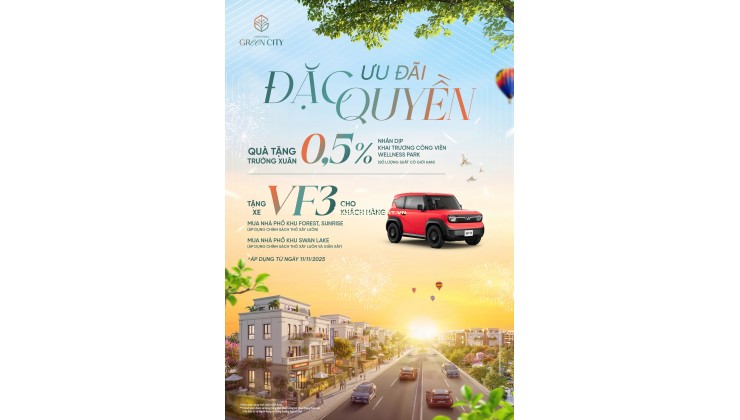 CHỈ 5 TỶ SỞ HỮU NHÀ 4 TẦNG 75M2 + XE Ô TÔ VF3 ! HÀNG F1 CHIẾT KHẤU ĐẾN 12%. LH:0931024399