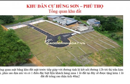 MUA 1 LÔ ĐẤT – TẶNG 1 LÔ LIỀN KỀ TẠI KIM BÔI, HÒA BÌNH. GIÁ SIÊU RẺ CHỈ TỪ 290 TRIỆU/LÔ
