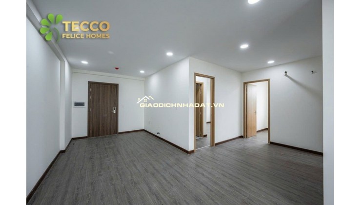 Bán căn hộ Tecco Felice Home diện tích 65m², thiết kế 2 phòng ngủ – 2 WC, mức giá chỉ 30 triệu/m²