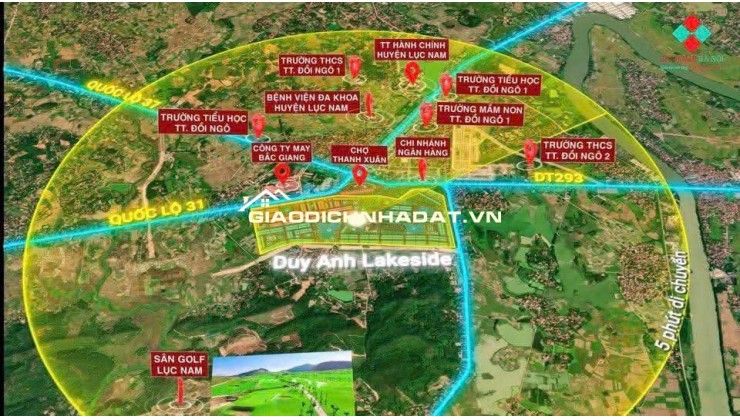 Bán ĐN dự án view đẹp, 3,1 tỷ, 85m2 tại Khu đô thị mới Đồng Cửa,xã Lục Nam, Bắc Ninh