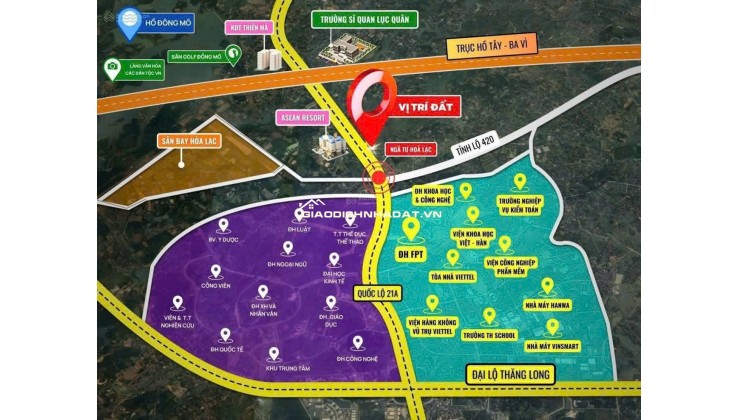 ĐẤT PHÚ CÁT,  ĐẦU TƯ - TÂM ĐIỂM CÔNG NGHỆ CAO HÒA LẠC, VỊ TRÍ SIÊU ĐẸP, GIÁ TỐT, NHỈNH 3 TỶ