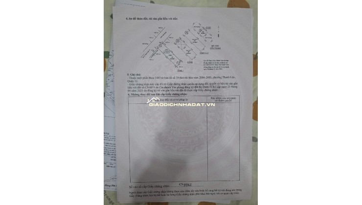 Bán nhà TL27 Q12 4x16 4 tầng ô tô ngủ giá 6.x tỷ