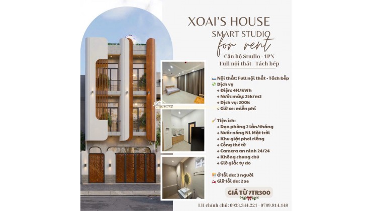 CĂN HỘ DỊCH VỤ FULL NỘI THẤT - PHÒNG STUDIO - GẦN TTTM GIGAMALL  - 7Tr400 - 36 m2