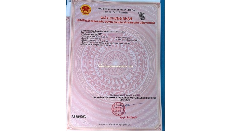 Lô góc tái định cư Nam Sông Cái 96m2 chỉ 2,6tỷ