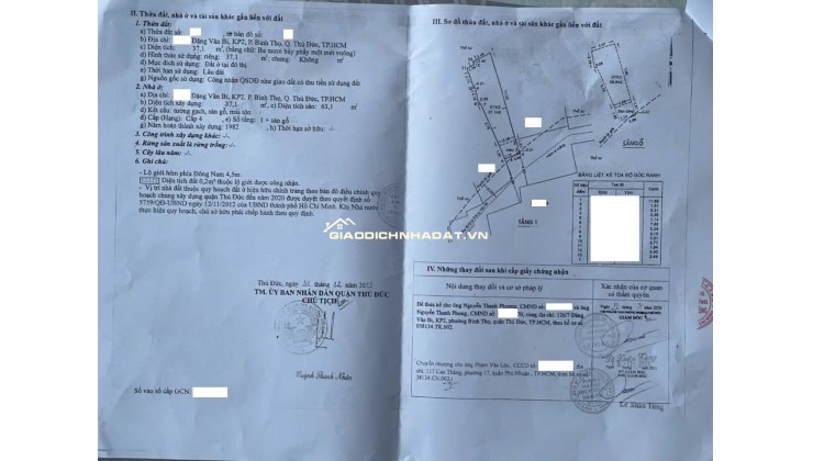 NHÀ C4 ĐẶNG VĂN BI - BÌNH THỌ - THỦ ĐỨC - GÀN CC MOONLIGH