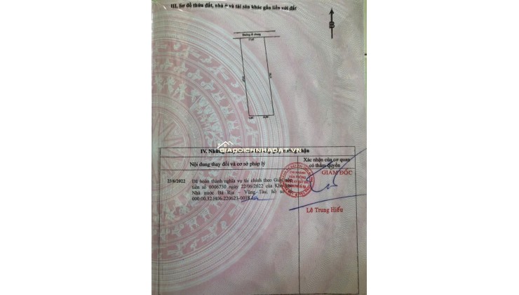 BÁN 1025 M² ĐẤT PHƯỜNG KIM DINH (LONG HƯƠNG MỚI) GIÁ RẺ. LH:0906735462.