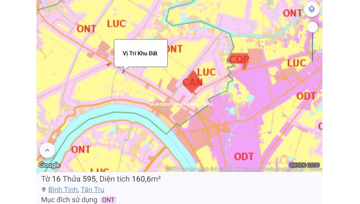 Bán lô đất thổ mặt tiền tỉnh lộ 833 giá 2 tỷ