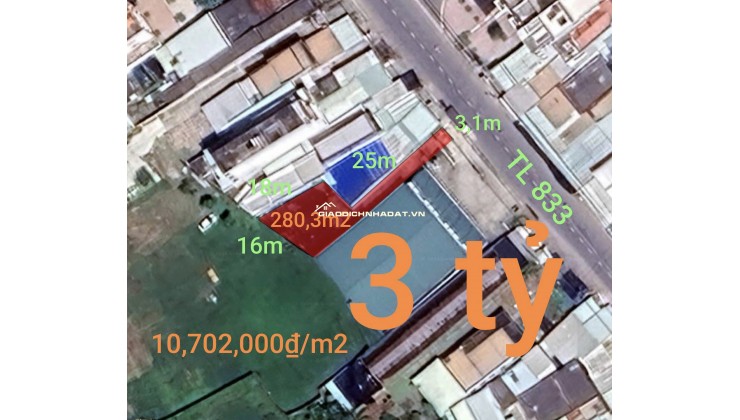 Bán lô đất thổ kế bên siêu thị San Hà Lạc Tấn giá 3 tỷ