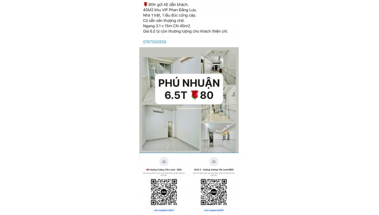 Bán nhà chính chủ 50/69A ĐỖ TẤN PHONG sát Sân Bay Tân Sơn Nhất 0767593939