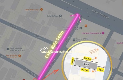 CHÍNH CHỦ BÁN 125M2 ĐẤT BIỂN NGAY TTTP ĐÀ NẴNG, SHR, CHỈ 12.5 TỶ. LH:0779089999.