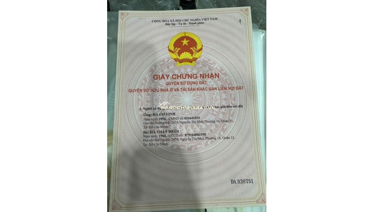NHÀ 1 TRỆT 2 LẦU BÊ TÔNG CỐT THÉP. MẶT TIỀN LÒ GỐM GIÁ 6TỶ TL. LH:0933279273. 0908279273