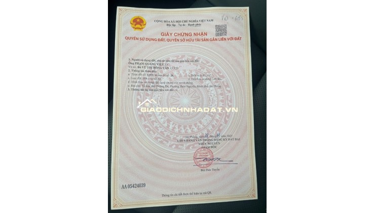 CHÀO BÁN LÔ 81m2 SIÊU ĐẸP tại trục thông đường đá -  Hoa Động, đối diện chung cư Huê