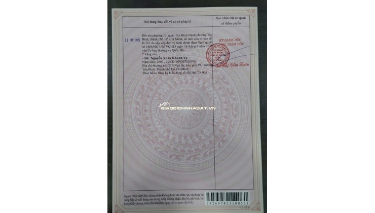 Bán nhà chính chủ số 22B đường Ngô Bệ, Phường Tân Bình TPHCM