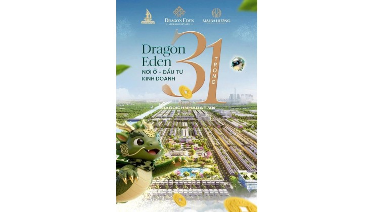 Đất nền Dragon Eden Bến Lức khu Tây chỉ từ 625 triệu là sở hữu ngay sổ hồng riêng
