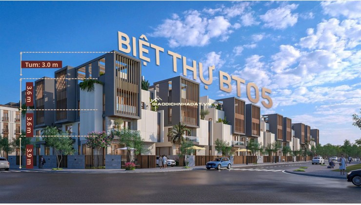 Chỉ từ 7tỷ322/NHHT 70% sở hữu ngay biệt thự đẳng cấp tại Tuy Hòa 300m2 xây 3,5tầng gần biển, Vincom