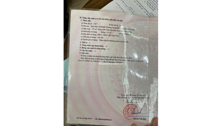 Đất nghỉ dưỡng view đẹp Xóm Mít, Khánh Thượng, Ba Vì, Hà Nội ( xã Ba Vì mới )