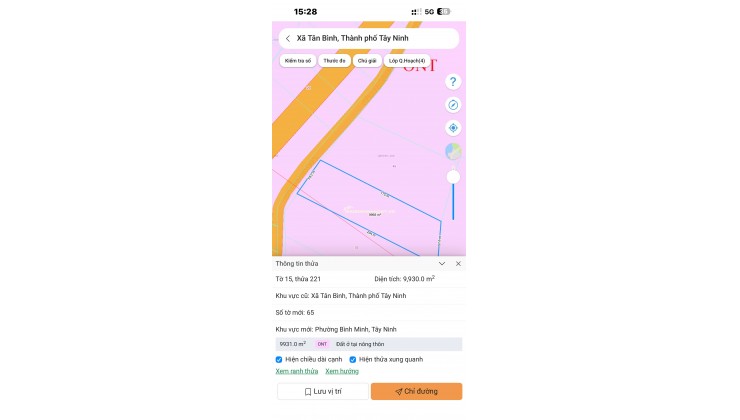 Đất mặt tiền nhựa tại TP Tây Ninh giá chỉ 19.2tỷ