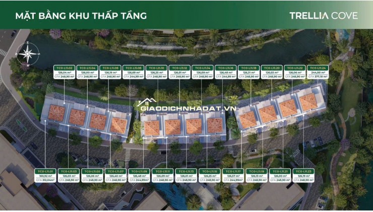 Nhà phố Trellia Cove ven kênh đào