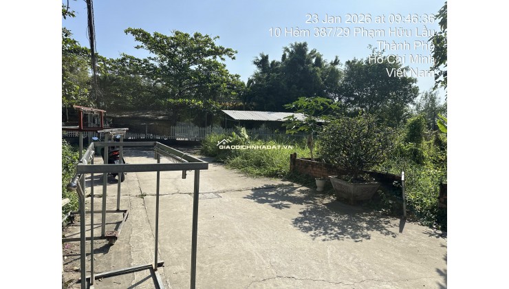 BÁN ĐẤT NHÀ BÈ - HẺM 387/29 PHẠM HỮU LẦU – 95M2 SỔ HỒNG RIÊNG 7.6 TỶ.  LH:0901727879.