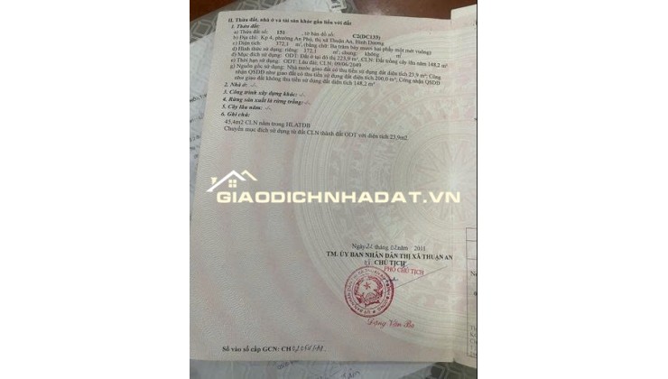 Bán nhà mặt tiền đường 22/12, kết hợp 13 phòng trọ tại  P. An Phú, TP Thuận An - Giá tốt nhất khu vực.