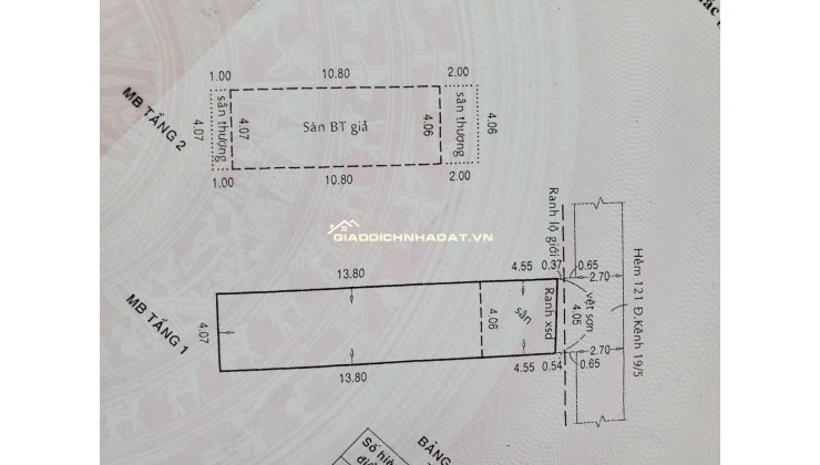BÁN NHÀ SƠN KỲ, TÂN PHÚ: DT 72,7 M2 (1T1L) SẴN SỔ HỒNG, CHỈ 6.7 TỶ TL. LH:0932688139
