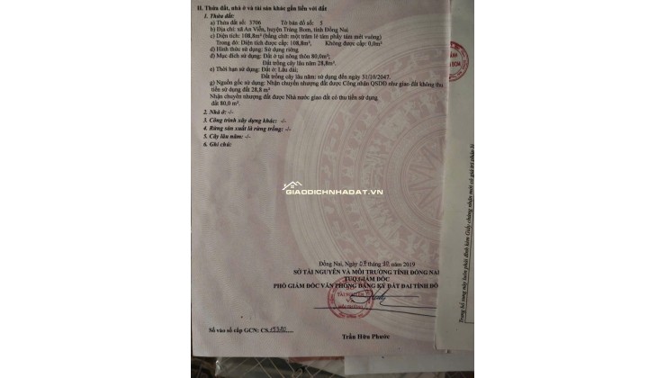 Đất Nền An Viễn Trảng Bom Đồng Nai | sổ hồng riêng