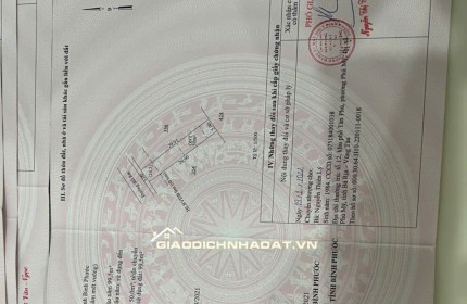 BÁN ĐẤT P.AN LỘC 5*30 TC 50M Đ 17M