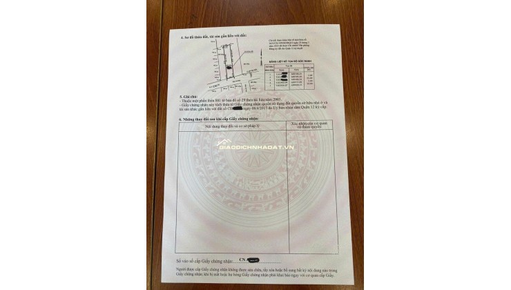 Siêu phẩm Nhà phố Thạnh Xuân Q12 - 125m² - 4 Tầng đúc - Sổ hồng riêng.