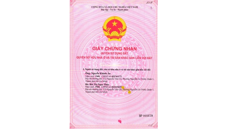 Bán nhà MT 122 Nguyễn Văn Cừ Q1 vị trí siêu đẹp tiện kinh doanh